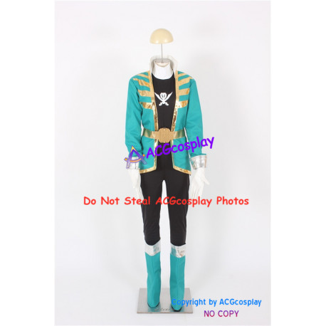 Kaizoku Sentai Gokaiger Don Dogoier Gokai Green Cosplay Costume