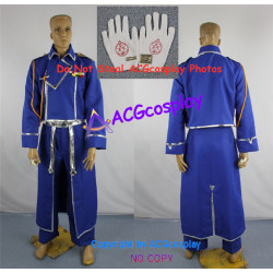 Fullmetal Alchemist Roy Mustang Cosplay Costume include collar pin and gloves