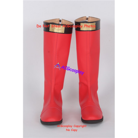 Power Rangers Ninja Storm boots Red Wind Ranger Cosplay boots shoes