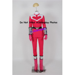 Pink time force power ranger cosplay boots shoes and cuffs and gloves and belt with buckle prop