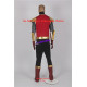 Power Rangers Ninja Storm Crimson Thunder Ranger Cosplay Costume dark red version