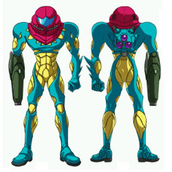 Metroid fusion cosplay fusion suit cosplay costume with back pack prop cosplay