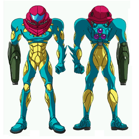Metroid fusion cosplay fusion suit cosplay costume with back pack prop cosplay