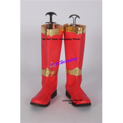 Power Rangers dino knight red Kishiryu Sentai Ryuusouger Ryuusou red ranger cosplay boots shoes