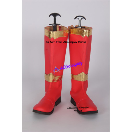 Power Rangers dino knight red Kishiryu Sentai Ryuusouger Ryuusou red ranger cosplay boots shoes