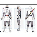 Power Rangers white Ninja Storm White ranger Tally White Ice Ranger cosplay costume and real boots shoes