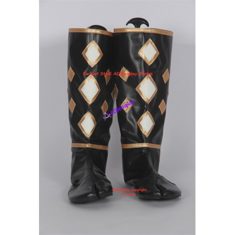 Mighty Morphin Power Rangers Black Ninjetti Ranger Cosplay Boots Shoes