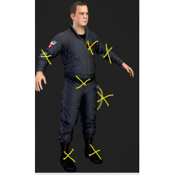 Ghostbusters 2 jumpsuit flightsuit cosplay costume with real pockets