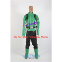 Tokumei Sentai Go Buster Iwaskai Ryuuji Blue Buster Cosplay Costume green Jacket only with silver zipper