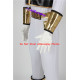 Power Rangers White Ranger Cosplay Costume glossy shiny look include boots covers without chest armors