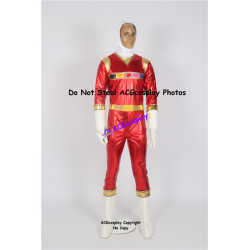 Power Rangers in Space Andros Red Space Ranger Cosplay Costume include boots covers version 03