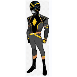 Mighty Morphin Power Rangers Omega Black Ranger Cosplay Costume