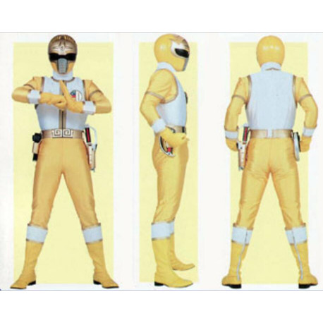 Power rangers Kazu KirinRanger Dairanger yellow ranger cosplay costume include boots covers