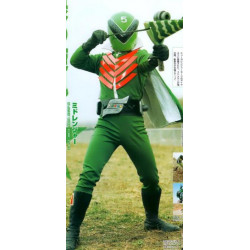 Power rangers Goranger Akared cosplay Midoranger cosplay costume and real boots