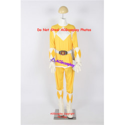 Mighty Morphin Power Rangers Yellow Ranger Cosplay Costume Female version