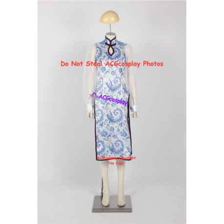 Naruto Hinata Hyuga Cosplay Costume Brocade Cheongsam Dress