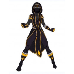 Power rangers yellow ninjetti male cosplay costume and real boots commission request