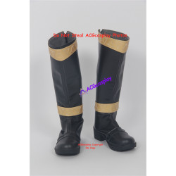Power Rangers Female Fury Black Ranger Cosplay Boots Shoes