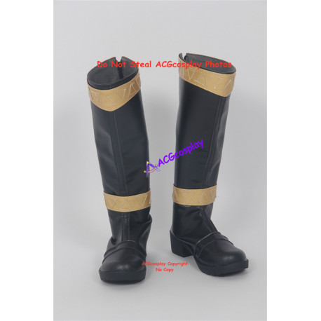 Power Rangers Female Fury Black Ranger Cosplay Boots Shoes