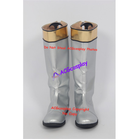Power Rangers in Space Silver Space Ranger Cosplay Boots Shoes