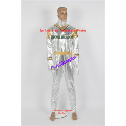 Power Rangers in Space Silver Space Ranger Cosplay Costume AND real boots