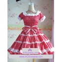 checked fabric lolita dress Layered dress