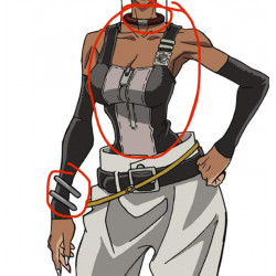 Commission Request Bracelets and neck Cosplay Props and Vest Cosplay Costume