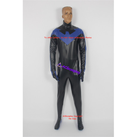 DC Comics Nightwing Cosplay Costume Stretched Faux Leather made