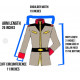 Gundam Earth Federation Male Uniform Cosplay Costume include boots covers