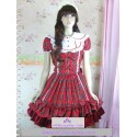 Lolita dress checked fabric make to order