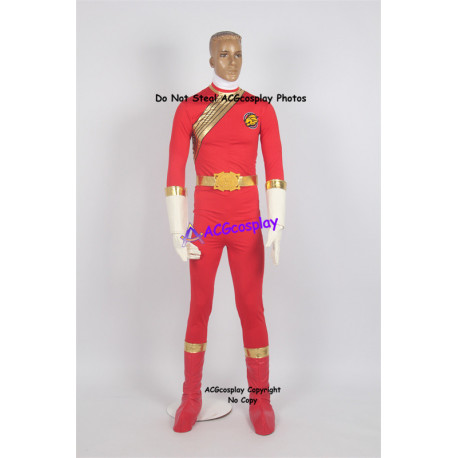 Power Rangers Wild Force Red Wild Force Ranger Cosplay Costume