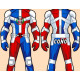 Commission Request Jumpsuit Red White Blue Cosplay Costume