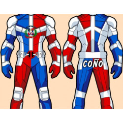 Commission Request Jumpsuit Red White Blue Cosplay Costume