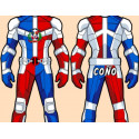Commission Request Jumpsuit Red White Blue Cosplay Costume