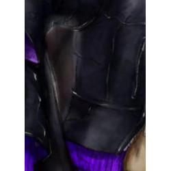 Commission request Black Suit Faux leather made and Purple Coat Pants Corduroy made