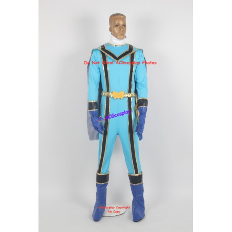 Power Rangers Mystic Force Blue Mystic Ranger Cosplay Costume Male Version