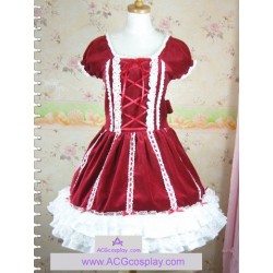 Lolita dress velvet fabric made with lace