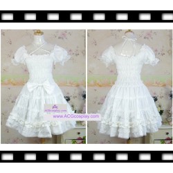 White Lolita dress princess skirt