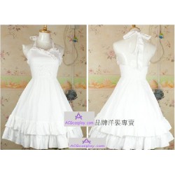 White skirt lolita dress skirt make to order