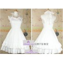 White skirt lolita dress skirt make to order