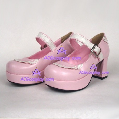 Lolita shoes gothic punk style 8020A pink