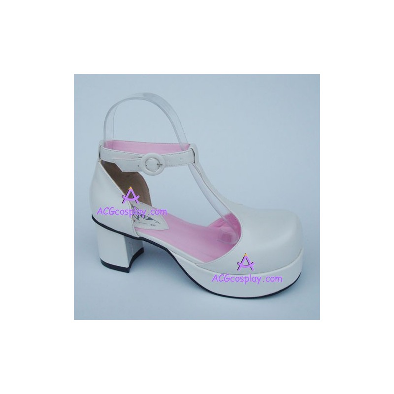 Lolita shoes girl sandals style 9808 white