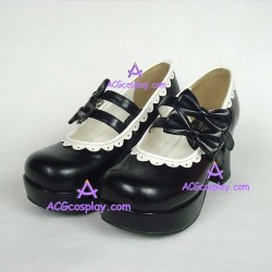Lolita shoes girl shoes fashion shoes style 8078 black and white