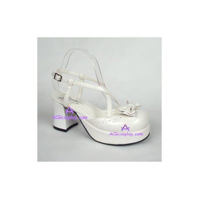 Lolita shoes sandals style 8081 white