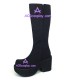 General boots lolita boots fashion boots style 9651 black velvet