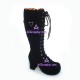 Lolita boots girl boots  style 9832A black velvet