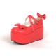 Lolita shoes thick sole girl shoes style 9829C red