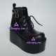 Lolita shoes with thick sole style 9710C black