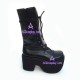 Punk lolita boots fashion boots thick sole style 9709B black
