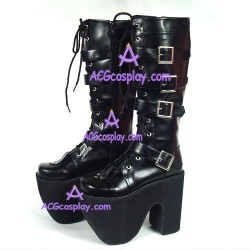 Punk Lolita boots general boots thick sole style  9708A black